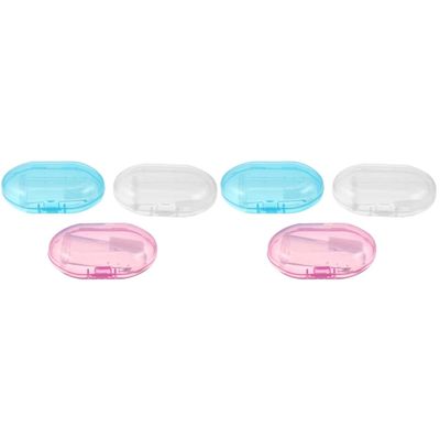 Healifty 6pcs Boys and Girls Toothbrush Boys and Girls Finger Brush for Reversible Oral Care Brush Massager Safe Silicone Oral Care