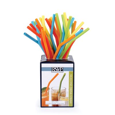 10In Silicone Straws - 40 Pc Cdu
