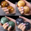 1Pair 50mm Natural Jade Baoding Ball Fitness Handball Quartz Sphere Relaxation Hand Wrist Exercise Massage Therapy Healing Stone,Lushan Green Jade view 2