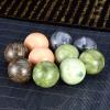 1Pair 50mm Natural Jade Baoding Ball Fitness Handball Quartz Sphere Relaxation Hand Wrist Exercise Massage Therapy Healing Stone,Lushan Green Jade view 4