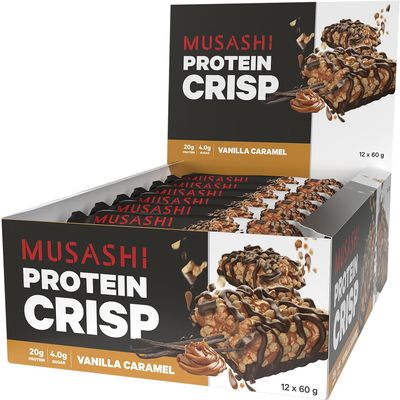 Musashi Protein Crisp Vanilla Caramel 60g x 12