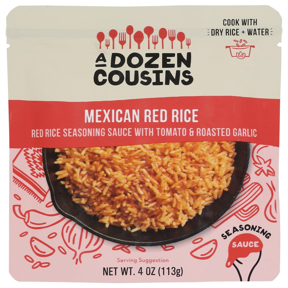 A Dozen Cousins Mexican Red Rice Seasoning Sauce, Non GMO, Gluten Free, 4 Ounce (Pack of 10)