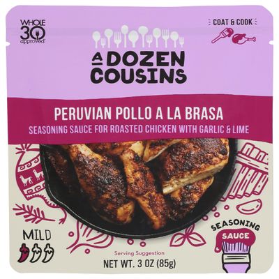 A Dozen Cousins Peruvian Pollo Entree Seasoning Sauce, Non GMO, Gluten Free, 3 Ounce (Pack of 10)