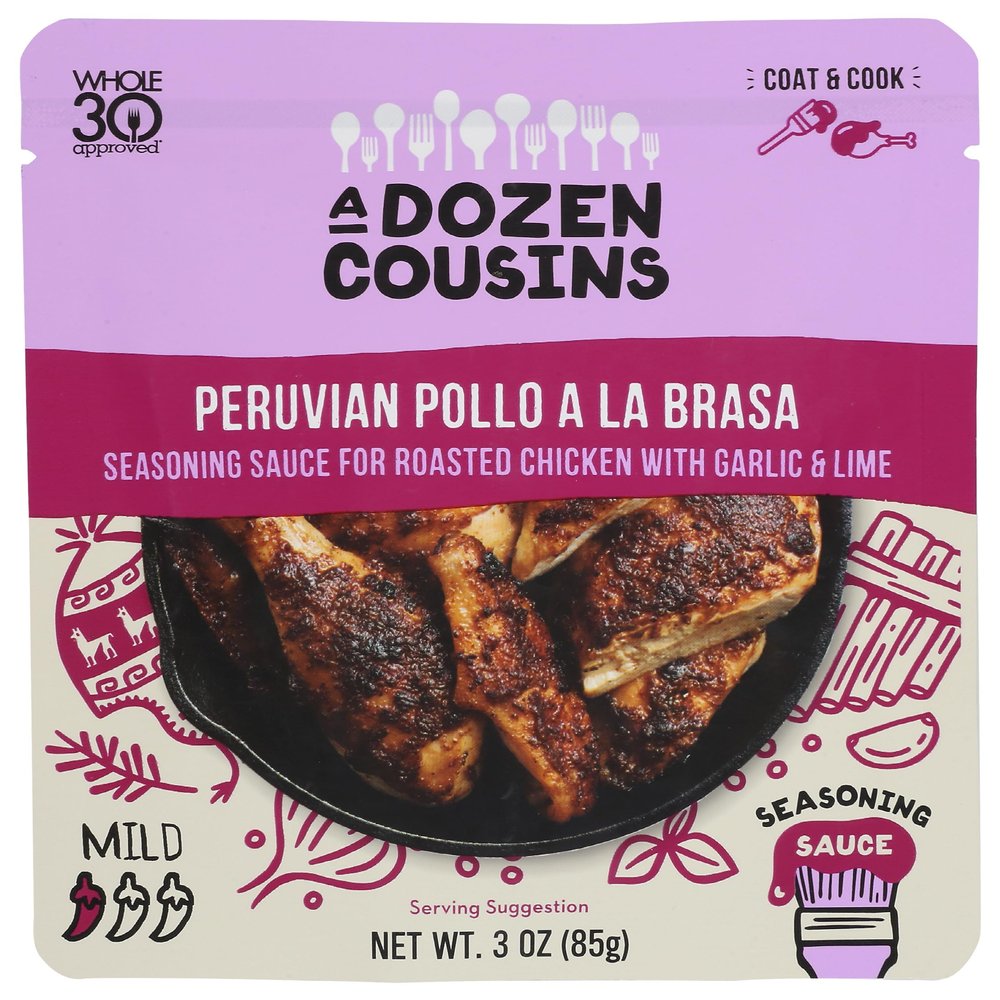 A Dozen Cousins Peruvian Pollo Entree Seasoning Sauce, Non GMO, Gluten Free, 3 Ounce (Pack of 10)