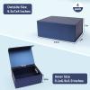Giftgarden 4 Pack 9.5x7x4 Blue Gift Boxes with Magnetic Lids, Collapsible Gift Wrap Box Magnet Clourse for Presents, Mothers Day, Birthday, Wedding, Bridesmaid Groomsman Proposal Box view 2