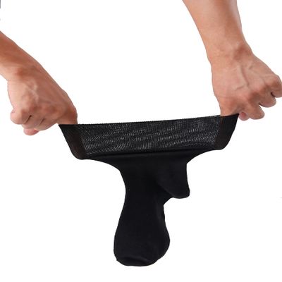 Polawind mens diabetic socks size 10-13 wide loose top men's edema neuropathy ankle socks for men loose extra wide non binding diabetes sock 1 & 3 & 6 Pair Packs (6 Pair, BLACK)
