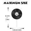 18pcs Black Glitter Dessert Cupcake Topper Retro 50s 60s CD Theme Theme Decor Supplies Happy Birthday Rock Roll Music Party Decorations view 4