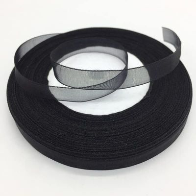 HZLXF1 50 Yards 10mm Ribbon Wedding Party Decoration Organza Ribbon Suitable for Gift Wrapping Hair Bows DIY Christmas Ribbon (Color : Black)