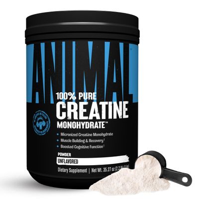 Animal Creatine Monohydrate Powder - Micronized Creatine for Women and Men, Supports Muscle Growth, Strength, Endurance, Recovery and ATP Production, Gym & Workout Supplements - Unflavored, 1kg