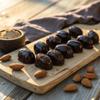 DORREL - Belgian Dark Chocolate Covered Dates (Medjool) with Salted Almonds Stuffing, High Energy Vegan Choco Snack, Delicious, Kosher & Non-GMO, Pack of 1 Stuffed Chocolate Dates, 7.05 oz / 200 g Ea view 3