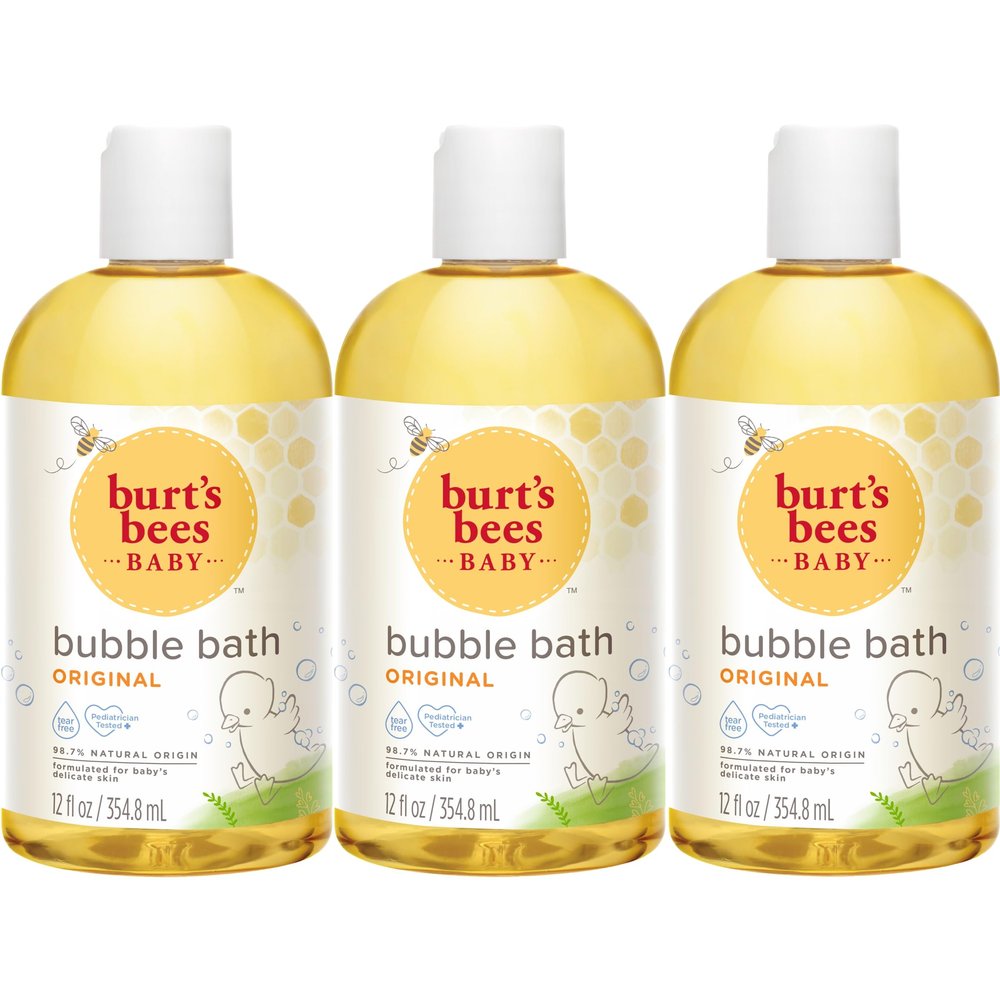 Burt's Bees Baby Bubble Bath, Original Scent, Tear Free Baby Wash for Delicate Skin, 98% Natural Origin, 12 Fl Oz (Pack of 3)