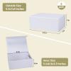 Giftgarden 4 Pack 9.5x7x4 White Gift Boxes with Magnetic Lids, Collapsible Gift Wrap Box Magnet Clourse for Presents, Mothers Day, Birthday, Wedding, Bridesmaid Groomsman Proposal Box view 2