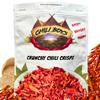 Chili Boys Spicy Crunchy Chili Crisps with Sesame Seeds | Crispy Fried Chili Snack and Food Topper | Vegan | Gourmet Savory Pepper Chips | Ready to Eat | Resealable Bag | 120g view 1