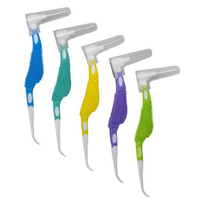 Vivid 100Pcs Interdental Brush Dental Tooth Pick, Interdental Cleaners Orthodontic Wire Toothpick Toothbrush Oral Care - Assorted Size