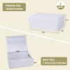 Giftgarden 4 Pack 12x8x4 White Gift Boxes with Magnetic Lids, Large Collapsible Gift Wrap Box Magnet Clourse for Presents, Mothers Day, Birthday, Wedding, Bridesmaid Groomsman Proposal Box view 2