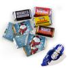 220pcs Christmas Candy DIY Party Favors Miniatures Chocolate, Personalized Mini Wrappers & Glue Tape Kit - Snowman view 1