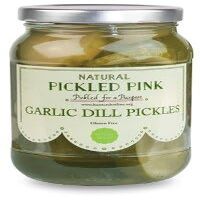 Pickled Pink Foods, Pickles Dill Garlic, 16 Fl Oz