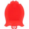 FRCOLOR Baby Head Scrubber Soft Silicone Baby Bath Scalp Brush Massage Flower Shape Cap Essential for Dry Brush Skin Scrubbers Red view 1