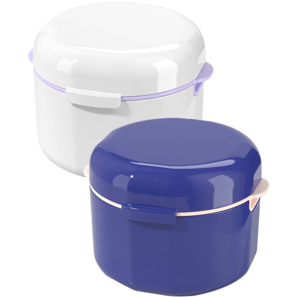 2Pcs with Lid, Portable Storage Box, Invisible Holder, Cleaning Box, Assorted Colors, 3.77X3.46X2.75In