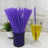 200PCS 10.2 Inches Disposable Decorative Purple Plastic Straws for Birthday Wedding Cocktail Party Supplies (0.23 * 10.2inch) (Purple) view 2