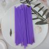 200PCS 10.2 Inches Disposable Decorative Purple Plastic Straws for Birthday Wedding Cocktail Party Supplies (0.23 * 10.2inch) (Purple) view 4