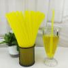 200PCS 10.2 Inches Disposable Decorative Yellow Plastic Straws for Birthday Wedding Cocktail Party Supplies (0.23 * 10.2inch) (Yellow) view 2