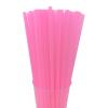 200PCS 10.2 Inches Disposable Decorative Pink Plastic Straws for Birthday Wedding Cocktail Party Supplies (0.23 * 10.2inch) (Pink) view 1