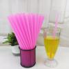 200PCS 10.2 Inches Disposable Decorative Pink Plastic Straws for Birthday Wedding Cocktail Party Supplies (0.23 * 10.2inch) (Pink) view 2