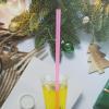 200PCS 10.2 Inches Disposable Decorative Pink Plastic Straws for Birthday Wedding Cocktail Party Supplies (0.23 * 10.2inch) (Pink) view 3
