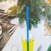 200PCS 10.2 Inches Disposable Decorative Blue Plastic Straws for Birthday Wedding Cocktail Party Supplies (0.23 * 10.2inch) (Blue) view 3