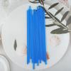 200PCS 10.2 Inches Disposable Decorative Blue Plastic Straws for Birthday Wedding Cocktail Party Supplies (0.23 * 10.2inch) (Blue) view 4