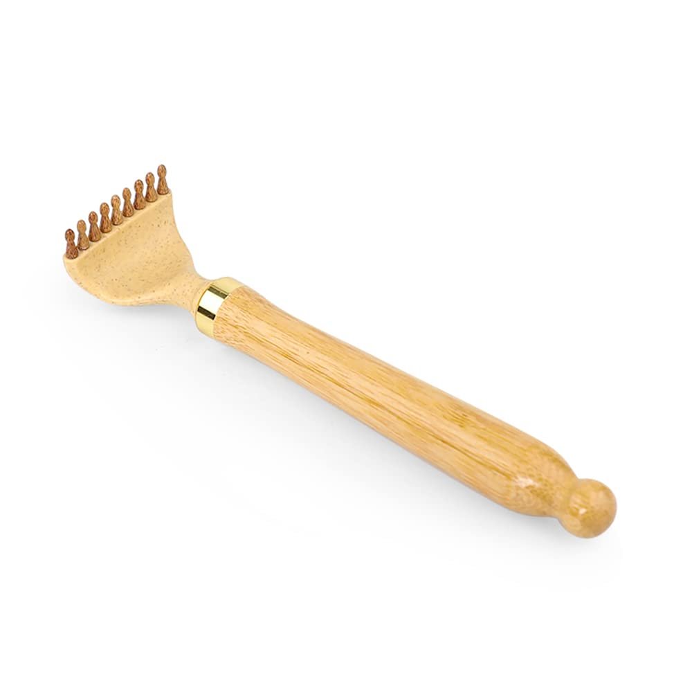 HEYSONG Bamboo Back Scratcher for Easy to Reach Itch Point Self-Therapeutic Telescoping Office Daily Body Scratcher IF0006