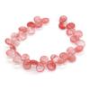 100% Natural Stone Bead Drop Shape India Agates/Quartzs Bead Jewelry Accessories Making Women Bracelet Necklace,Watermelon Red,10x12x5mm view 1