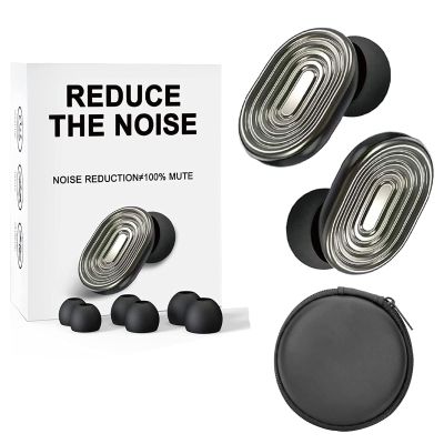 Ear Plugs for Sleeping Noise Cancelling Reusable Silicone Earplugs for ConcertsQuiet Noise Ear Plugs for Shooting Range/Noise Sensitivity/Motorcycles/Hearing Protection -S M L Bright Black, Case