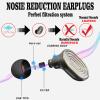 Ear Plugs for Sleeping Noise Cancelling Reusable Silicone Earplugs for ConcertsQuiet Noise Ear Plugs for Shooting Range/Noise Sensitivity/Motorcycles/Hearing Protection -S M L Bright Black, Case view 2