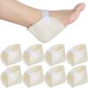 Sosation 4 Pairs Heel Protectors Sheepskin Adjustable Heel Protectors for Pressure Sores Fleece Soft and Comfort Cover for Sitting or in Bed Cushions Pads for Boot Ankle Foot view 1