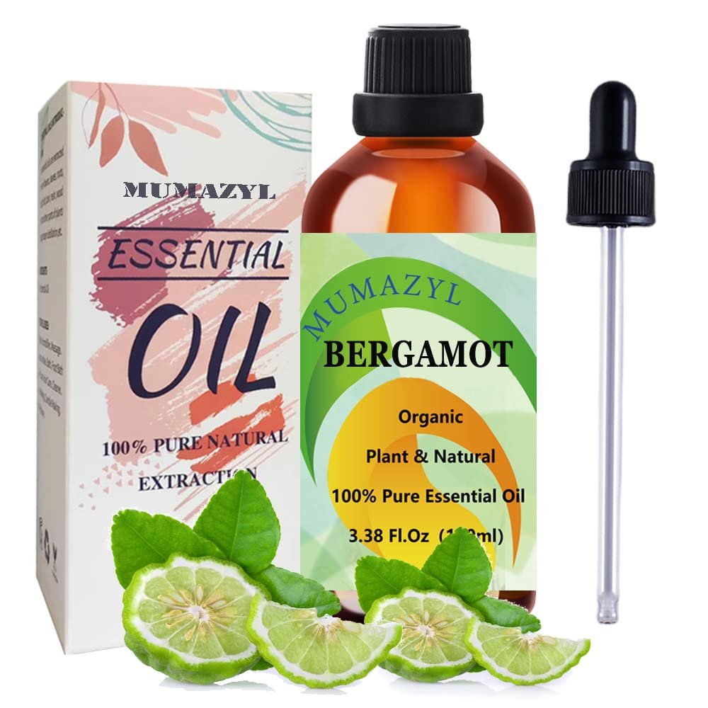Bergamot Essential Oil for Diffuser for Home Office Bedroom Bathroom Study Living Yoga Room,100ml 1 Pack