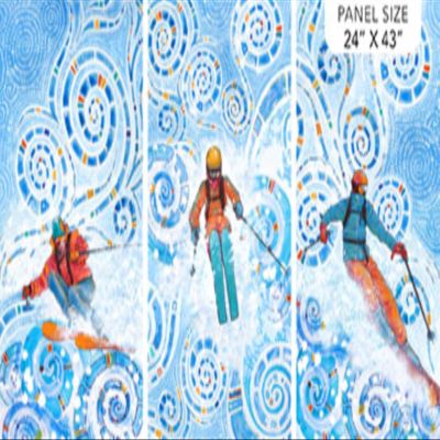 Northcott Freestyle by Dawn Gerety 24864 44 Skier 24" Panel