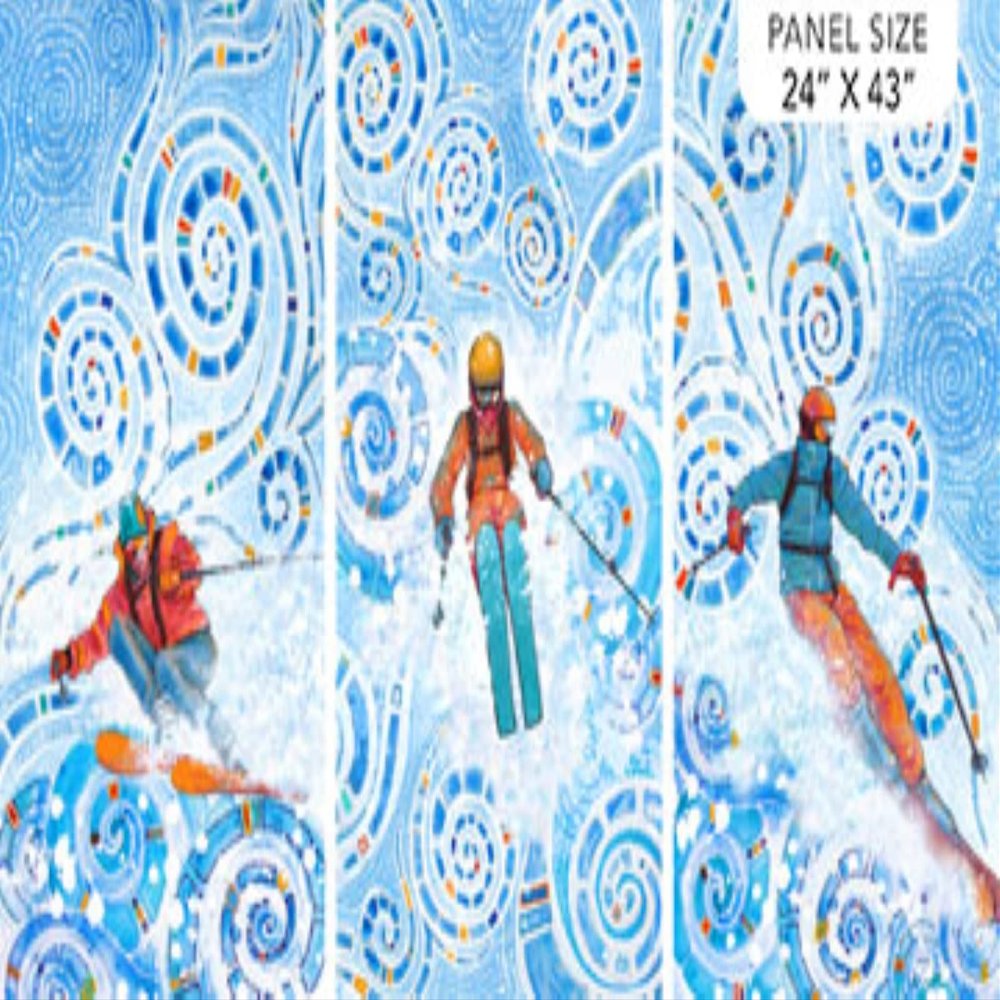 Northcott Freestyle by Dawn Gerety 24864 44 Skier 24" Panel