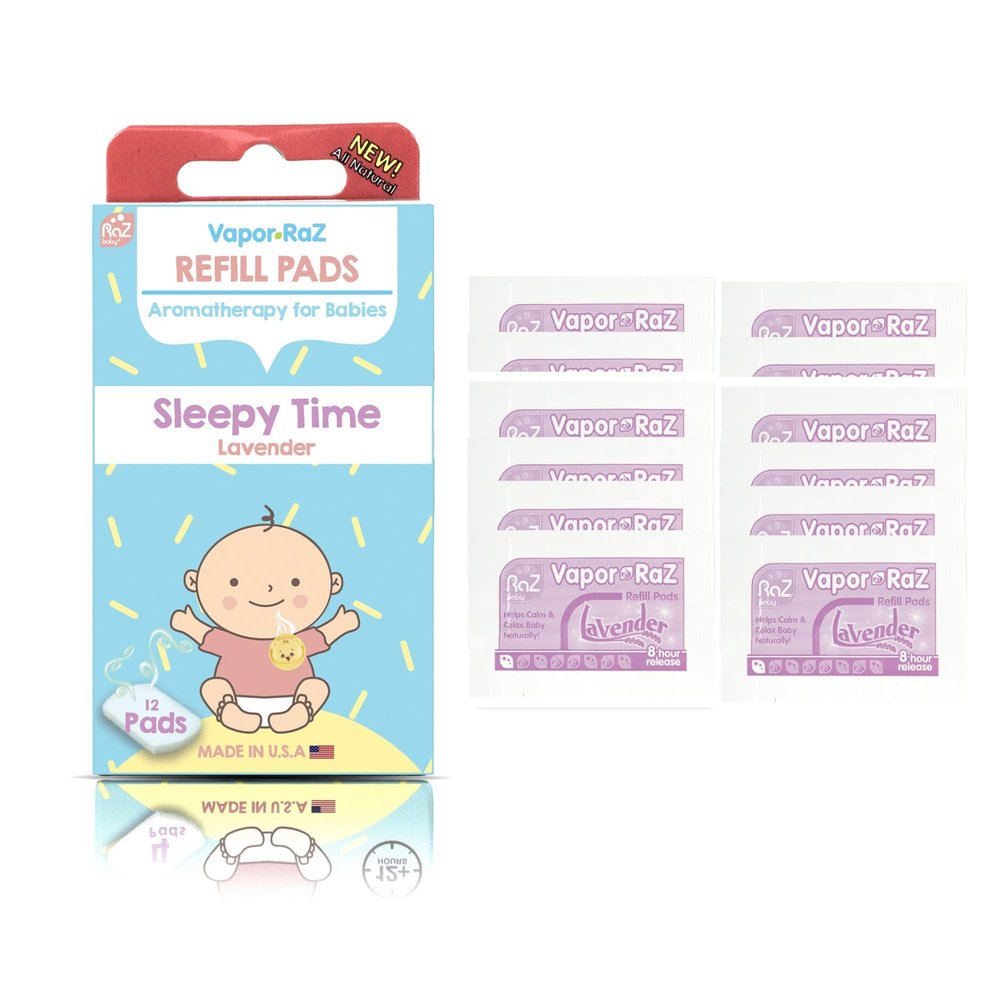 RAZBABY Vapor-RaZ Refills/Baby Sleepy Time & Relax/Use at Home & on The go/All Natural Lavender Oils / 12 Refills