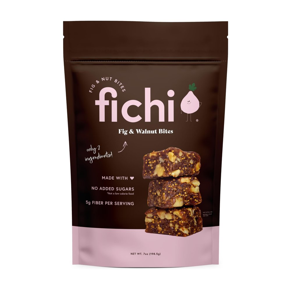 Fichi Fig and Nut Bites, a Wholesome and Delicious Gluten-Free Italian Fruit and Nut Snack (One Pack, Fig and Walnut)