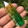WGPHD Health & Household Bicolourable Aura Crystal Wand Point Electroplating Titanium Coating Quartz Stone Magic Wand 1pcs (Color : Green) view 1