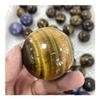 WGPHD Health & Household Natural Rare Tiger Eye Crystal Ball Gemstone Sphere Minerals Healing Stone 1pc (Color : Yellow, Size : 1pc) view 1