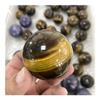 WGPHD Health & Household Natural Rare Tiger Eye Crystal Ball Gemstone Sphere Minerals Healing Stone 1pc (Color : Yellow, Size : 1pc) view 2