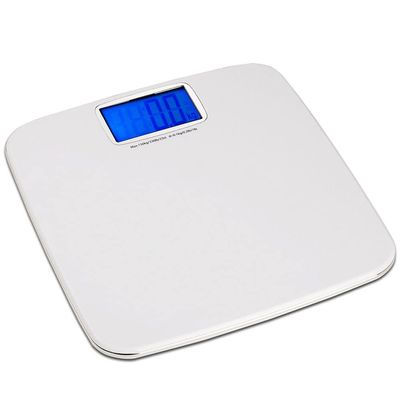 Feiyx Bathroom Scale,Digital Bathroom Scale w/Extra Large LCD Display,Measures Weight up to 330 lbs,Highly Accurate Digital Bathroom Body Scale (Color : White)