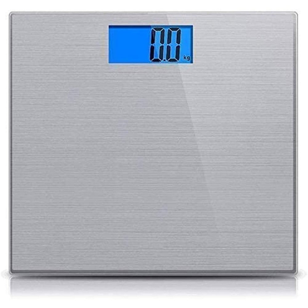 Feiyx Stainless Steel Digital Body Weight Bathroom Scale, Shine-Through Display,Large Blue LCD Backlight Display
