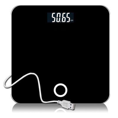 Feiyx Digital Electronic Scale,Digital Bathroom Scale w/Extra Large LED Display,Very Precise Scales (Color : Black)