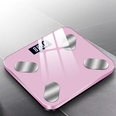 Feiyx Home Smart Weight Scale,Large Display, Electronic High Precision Digital Analysis Scales Ultra-Thin Weight Scale (Color : Pink)