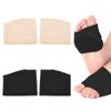 2 Pairs Fabric Metatarsal Pads for Women and Men - Metatarsal Sleeve with Gel Pads-Ball of Foot Cushions Pain Relief Forefoot Pads Foot Health Care (L-1 Pair Black and 1 Pair Beige)