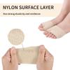2 Pairs Fabric Metatarsal Pads for Women and Men - Metatarsal Sleeve with Gel Pads-Ball of Foot Cushions Pain Relief Forefoot Pads Foot Health Care (L-1 Pair Black and 1 Pair Beige) view 4